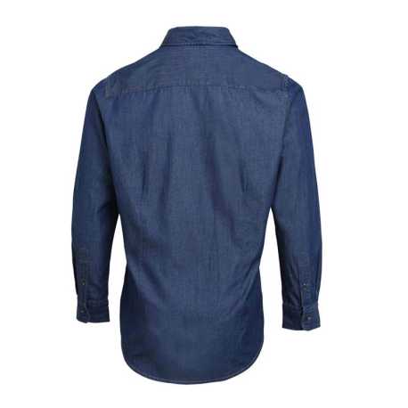 Pánska košeľa (PREMIER MEN’S JEANS STITCH DENIM SHIRT) > modrá (indigo denim) > XS