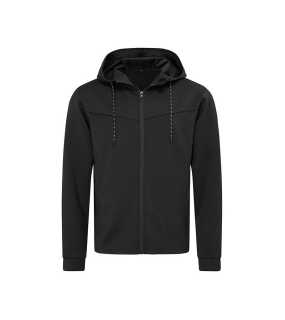 Pánska mikina (STEDMAN Recycled Scuba Jacket)>čierna (opal)>XL