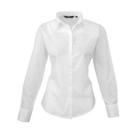 Dámska košeľa (PREMIER LADIES’ LONG SLEEVE POPLIN BLOUSE) > biela > 3XL