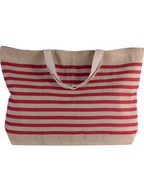 Taška (Kimood"LARGE JUCO HOLD-ALL BAG") > prírodná / červená