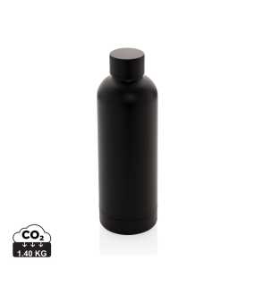 Termo fľaša Impact z RCS recyklovanej nerezovej ocele > čierna
