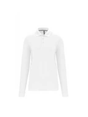 Pánska polokošeľa (MEN'S LONG-SLEEVED POLO SHIRT) > biela > 2XL