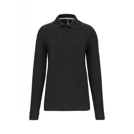 Pánska polokošeľa (MEN'S LONG-SLEEVED POLO SHIRT) > šedá (dark) > 2XL