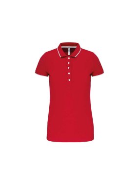 Dámska polokošeľa (KARIBAN LADIES SS POLO SHIRT)>červená / biela / modrá (navy)>S