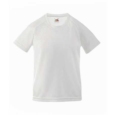 Detské tričko (FRUIT OF THE LOOM New Kids Performance T) > biela > 5/6
