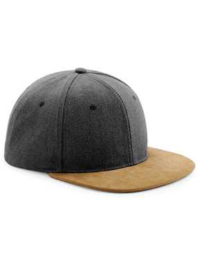 Unisex šiltovka (Beechfield Suede Peak Snapback) > šedá (vintage)