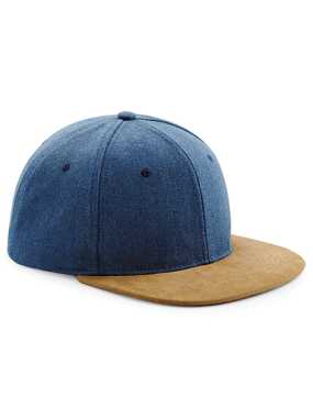 Unisex šiltovka (Beechfield Suede Peak Snapback) > modrá (denim blue)