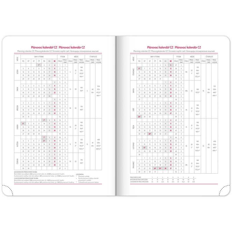 Diár (Ajax 2026) - 15 x 21 x 3 cm  > zlatá > denný A5