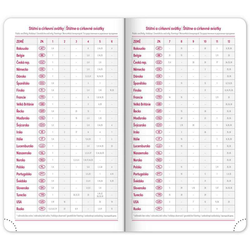 Diár (Ajax 2026) - 9 x 15,5 x 1 cm  > zlatá > vreckový týždenný