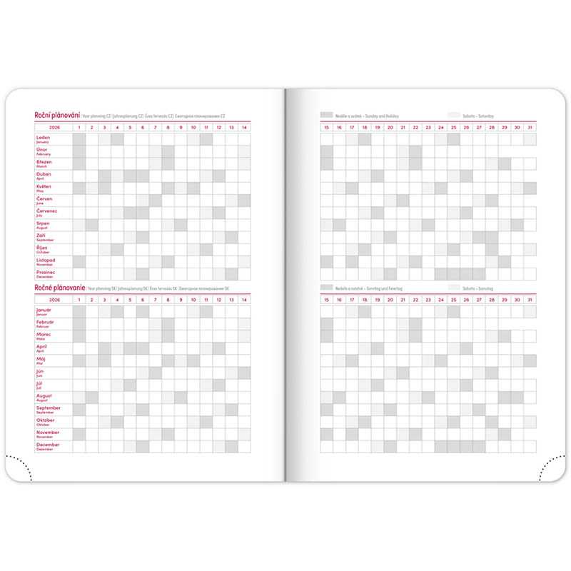 Diár (Ajax 2026) - 15 x 21 x 2 cm > zelená > týždenný A5