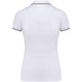 Dámska polokošeľa(KARIBAN LADIES' SHORT SLEEVE POLO)>biela / modrá (navy) / červená>M