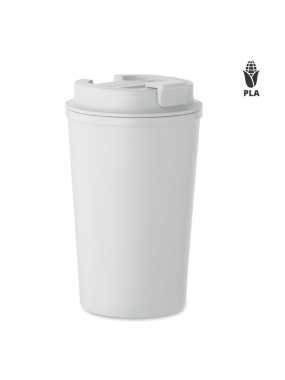 Dvojstenný pohár z PLA 350 ml > biela