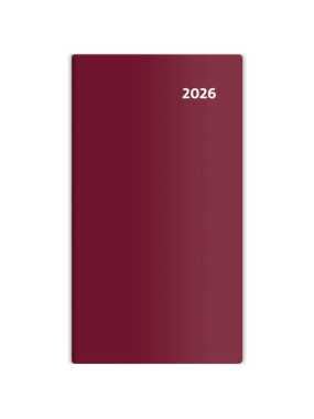 Diár (Torino 2026) - 8,5 x 15,4 cm > bordová > vreckový dvojtýždenný