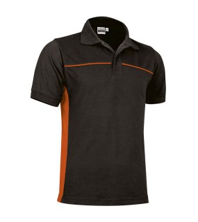 Unisex polokošeľa (THUNDER) > čierna / oranžová (party) > M