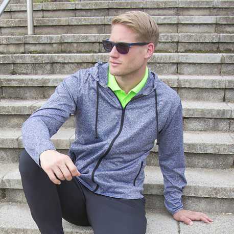 Pánska mikina (SPIRO MENS HOODED TEE-JACKET) > šedá (marl) > 3XL
