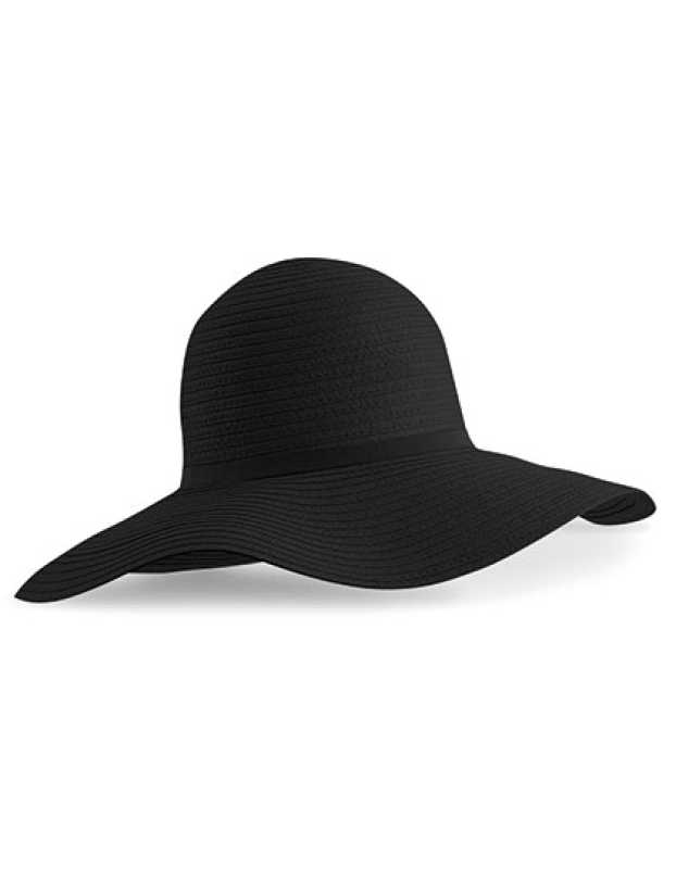 Dámsky klobúk (Beechfield Marbella Wide-Brimmed Sun Hat) > čierna