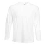 Pánske tričko (FRUIT OF THE LOOM Valueweight Long Sleeve T) > biela > S