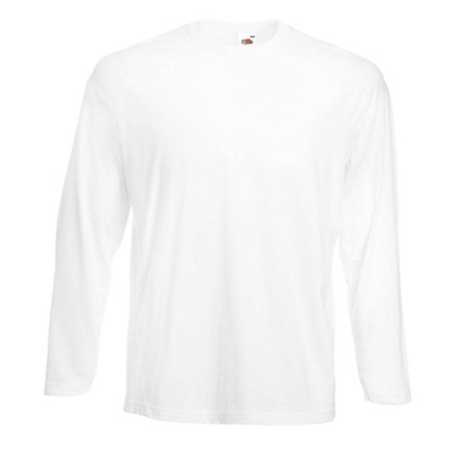 Pánske tričko (FRUIT OF THE LOOM Valueweight Long Sleeve T) > biela > S