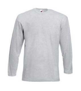 Pánske tričko (FRUIT OF THE LOOM Valueweight Long Sleeve T) > šedá (heather) > XL