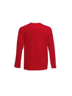 Pánske tričko (FRUIT OF THE LOOM Valueweight Long Sleeve T) > červená > 3XL