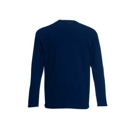 Pánske tričko (FRUIT OF THE LOOM Valueweight Long Sleeve T) > modrá (deep navy) > S