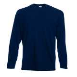 Pánske tričko (FRUIT OF THE LOOM Valueweight Long Sleeve T) > modrá (deep navy) > S