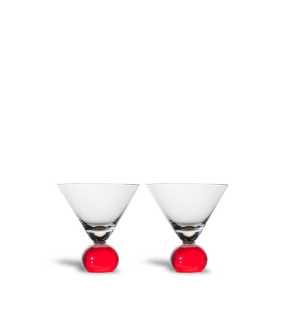 Pohár 2ks (by ON) > transparentná / červená