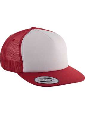 5 panelová šiltovka (K-up CLASSIC TRUCKER CAP - 5 PANELS)>čerená / biela / červená