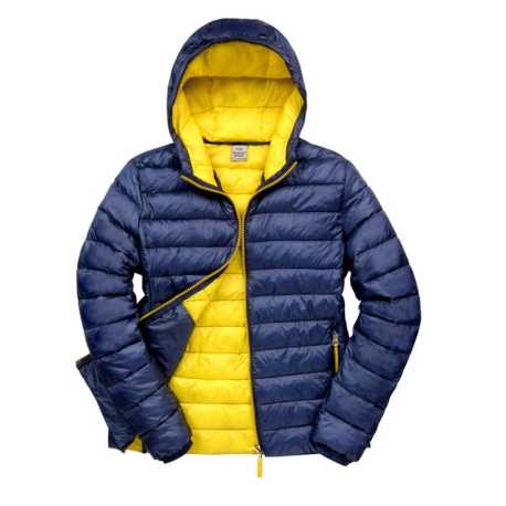Pánska bunda (RESULT Mens Snow Bird Hooded Jacket) > modrá (navy) / žltá > S