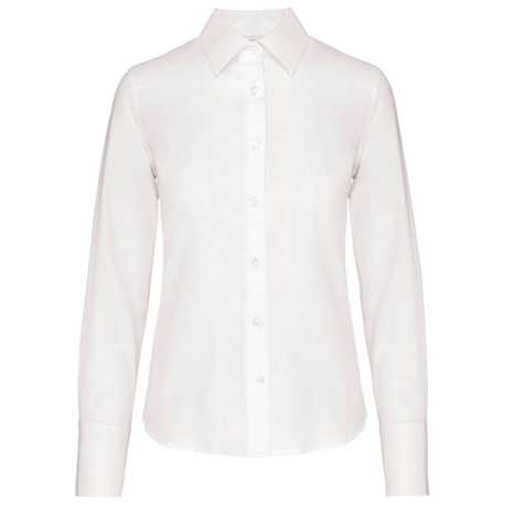 Dámska košela (KARIBAN LADIES LONG SLEEVE SHIRT) > biela > XS