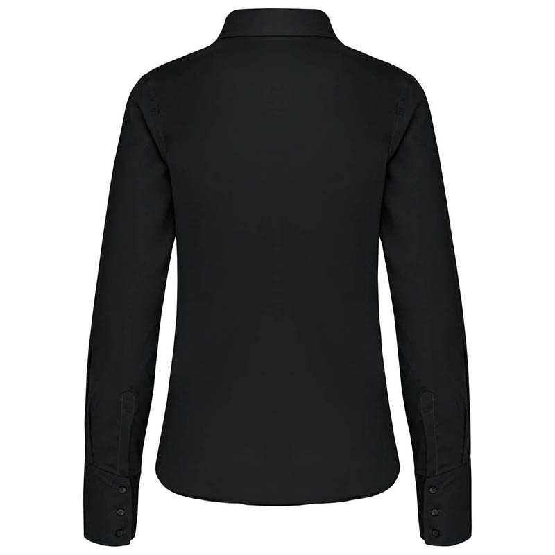Dámska košela (KARIBAN LADIES LONG SLEEVE SHIRT) > čierna > XS