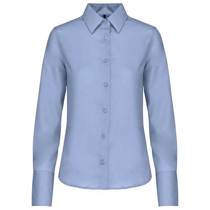 Dámska košela (KARIBAN LADIES LONG SLEEVE SHIRT) > modrá (bright sky) > M