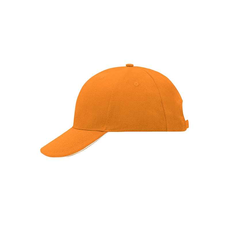 6 panelová šiltovka (MB 6 Panel Sandwich Cap) > oranžová / biela