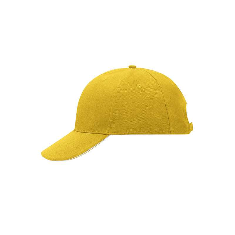6 panelová šiltovka (MB 6 Panel Sandwich Cap) > žltá (sun) / biela