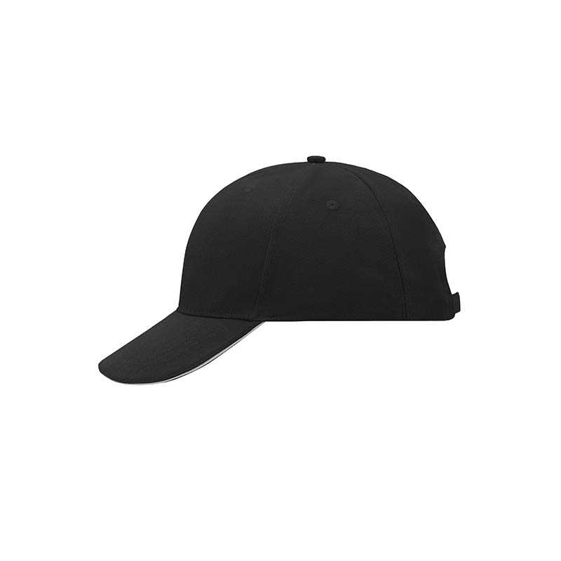 6 panelová šiltovka (MB 6 Panel Sandwich Cap) > čierna / šedá (light)