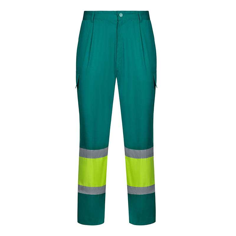 Pánske nohavice (VELILLA HV TWO-TONE TROUSERS) > zelená / žltá (hi-vis) > XL
