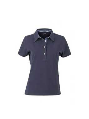 Dámska polokošeľa (JN Ladies' Plain Polo) > modrá (navy)/modrá (light denim) > M