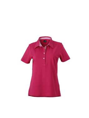 Dámska polokošeľa (JN Ladies' Plain Polo) > purpurová / biela > M
