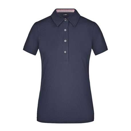 Dámska polokošeľa (DAIBER Ladies' Plain Polo) > modrá (navy) / červená / biela > S