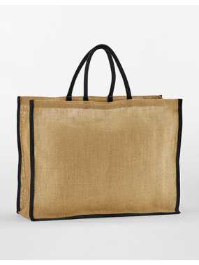 Nákupná taška (WM Natural Starched Jute Market Shopper) > béžová (natural) / čierna