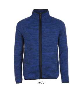 Pánska bunda(SOL'S TURBO KNITTED FLEECE JACKET)>modrá (bugatti) / modrá (navy pro)>XS