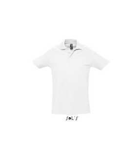 Pánska polokošeľa (Sols Spring II. Mens Pique Polo Shirt) > biela > L