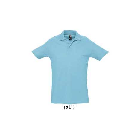 Pánska polokošeľa (Sols Spring II. Mens Pique Polo Shirt) > modrá (atoll) > L