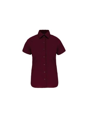 Dámska košeľa (KARIBAN LADIES SHORT SLEEVE SHIRT) > červená (wine) > XL