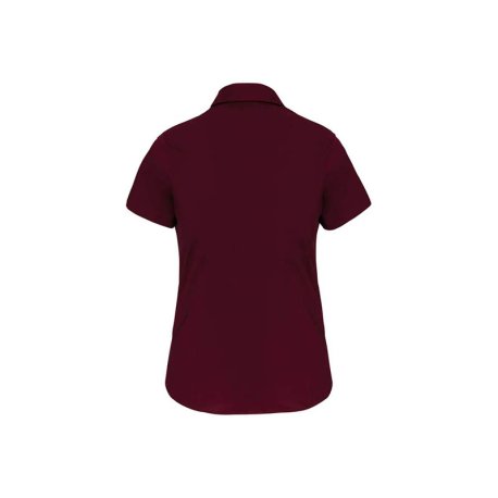 Dámska košeľa (KARIBAN LADIES SHORT SLEEVE SHIRT) > červená (wine) > 2XL