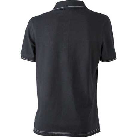 Dámska polokošeľa (DAIBER Ladies' Elastic Polo) > čierna / biela > S
