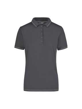 Dámska polokošeľa (JN Ladies' Elastic Polo) > šedá (graphite) / biela > XL