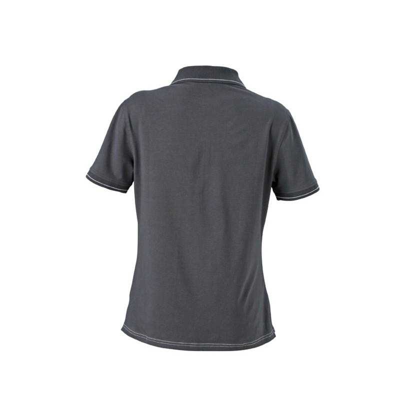 Dámska polokošeľa (JN Ladies' Elastic Polo) > šedá (graphite) / biela > S