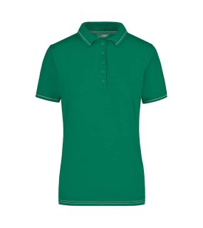 Dámska polokošeľa (JN Ladies' Elastic Polo) > zelená (irish) / biela > M