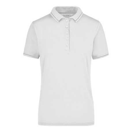 Dámska polokošeľa (DAIBER Ladies' Elastic Polo) > biela / čierna > 2XL